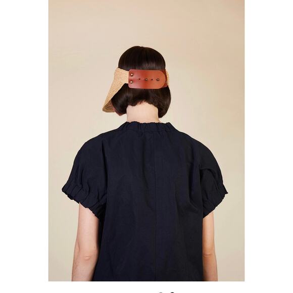 Lola Hats Marquee Woven Visor Natural/Brown